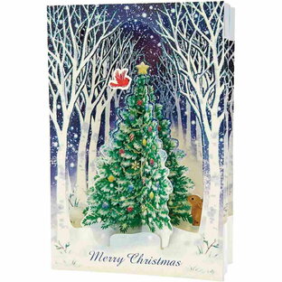 SANRIO サンリオ クリスマスカード メッセージカード 林にツリー グリーティングカード 海外輸送可 JX 41-3の画像