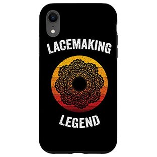 iPhone XR Lacemaking Legend ビンテージボビンレースソーイング スマホケースの画像