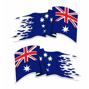 オーストラリア国旗ステッカー 左右セット【フラッグ シール】の画像