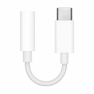 Apple純正 USB Type-C - 3.5 mmオーディオ端子 変換アダプタ イヤホンジャック変換 1個 ホワイトの画像