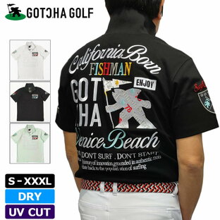 gotcha-golf ガッチャゴルフ メンズ 半袖 ポロシャツ フィッシュマン GOTCHA GOLF DRY UVカット メール便発送 24SS ゴルフウェア MAR2 242GG1202の画像