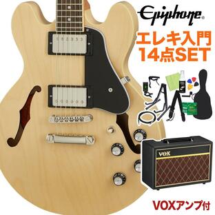 Epiphone エピフォン ES-339 Natural エレキギター 初心者14点セット VOXアンプ付き セミアコギター ES339の画像