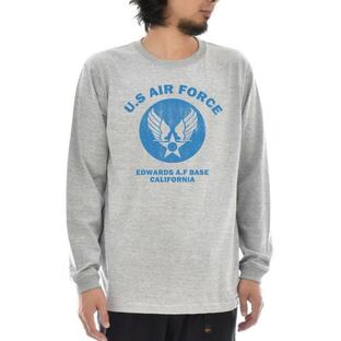 U.S AIR FORCE BASE Tシャツ 長袖Tシャツ ロンT ロングスリーブ メンズ レディース 大きいサイズ US エアーフォース ミリタリー USA アメカジ ブランド JUSTの画像