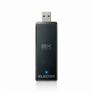 【正規代理店】 エレコム WDC-X1201DU3-B 無線LAN子機 無線LANアダプター Wi-Fi 6・USB3.0対応 1201M 5GHz帯は最大1201Mbps 2.4GHz帯は最大574Mbpsの高速通信 11ax ブラックの画像