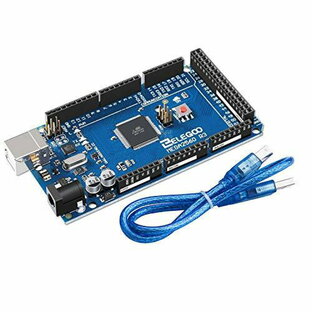 【当店限定！ポイント5倍エントリー必須】ELEGOO Arduino用 MEGA2560 R3ボード mega2560 ATMEGA16U2 + USB ケーブル (青)の画像