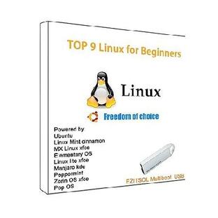 EZITSOL 32GB 9-in-1 LinuxブートUSB | Ubuntu,Linux Mint,Mx Linux,Zorin OS,Linux Lite,ElementaryOS対応 | Linux試すかインストール | トップ9 Linux | ブーの画像