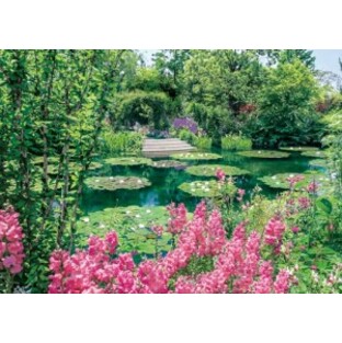エポック社 500ピース ジグソーパズル フラワー/ガーデン 世界の美しい庭園 モネの庭 (38×53cm) 05-113 のり付き ヘラ付き 点数券付き Eの画像