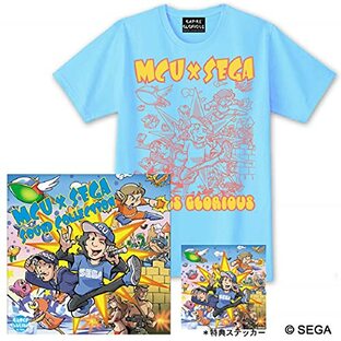 MCU × SEGA Sound Collection (CD) + Amazon.co.jp限定カラーTシャツ(サイズM)【Amazon.co.jp限定】CDジャケットイラストステッカーの画像