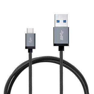 LOE(ロエ) usb type c ケーブル (2m ブラック) USB-C to USB-A 3.0 / USB-IF 規格準拠 iPaの画像
