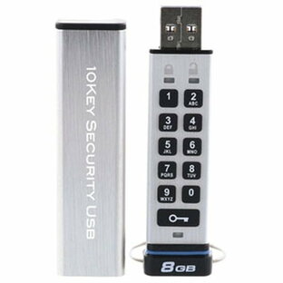 ELECOM セキュリティUSBメモリ 《10Key Security USB》 USB3.0対応 8GB HUD-PUTK308GA1の画像