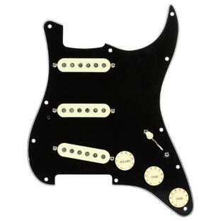 Fender Custom Fat '50s SSS Pre-wired Stratocaster Pickguard - Black 3-ply｜フェンダーの画像