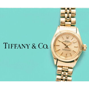 Rolex/ロレックス Tiffany & Co/ティファニー Ref.6719 Oyster Perpetual 14Kイエローゴールド レディース 腕時計#HK10513の画像