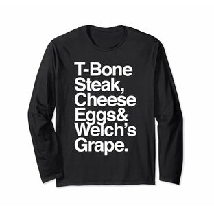 ゲストチェック - Tボーンステーキ、チーズエッグ、ウェルチズグレープ 長袖Tシャツの画像