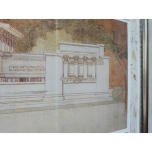 フランク・ロイド・ライト/Unity Temple Perspective/Frank Lloyd Wright/Oak Park/和紙 アート/WASHI Art/世界遺産/帝国ホテル 落水荘の画像