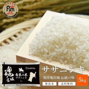 無洗米 新米 5kg 令和5年 宮城県産 ササニシキ 送料無料 宮城県 米 お米 精米 ５キロの画像