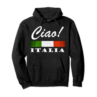 Ciao Italia トリコロレ グリーン ホワイト レッド イタリア国旗 イタリア パーカーの画像