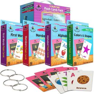 Star Right(スターライト) フラッシュカードセット 幼児から4年生まで リーディング 学習 基本スキル 数学用 リング8個付きの画像