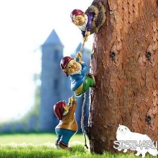 ガーデンオブジェ ノーム オーナメント 木登り 装飾 妖精の画像