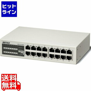 【9月18日感謝デー+SPU】 バッファロー 10/100M スイッチングHub 金属筐体/電源内蔵モデル 16ポート LSW3-TX-16NSRの画像