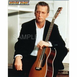 ブロマイド写真（外国製）エリック・クラプトン Eric Clapton／ギター持ち座る写真の画像