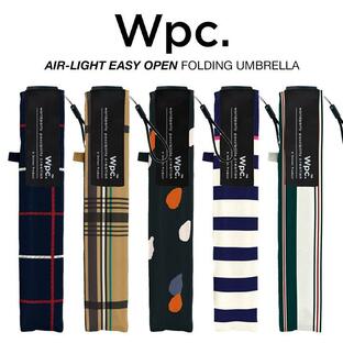 Wpc 折りたたみ傘 軽量 レディース メンズ 男女兼用傘 ポキポキしない エアライト イージーオープン ボーダー チェック柄 Wpc. ワールドパーティー UX006の画像