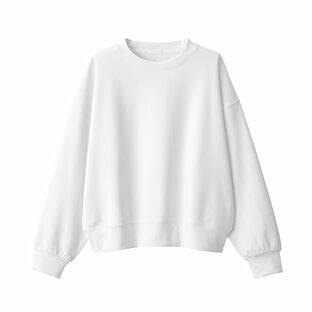 無印良品 婦人 UVカット乾きやすいスウェットシャツ レディース BI010A4S オフ白 婦人Lの画像