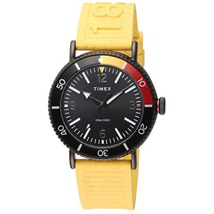 [TIMEX] 腕時計 タイメックス Standard Diver ブラック 文字盤 ステンレススチール クォーツ Quartz 43MM Watch TW2V71600 メンズ イエローの画像