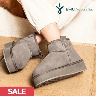 SALE エミュオーストラリア EMU Australia 2023秋冬 Foy Flatform Micro 靴 シューズ ムートンブーツ ミディアム丈 w13073の画像