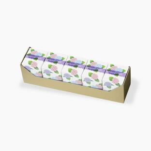 父の日 2024 福砂屋 フクサヤキューブ 紫陽花キューブ 5個入 袋付き ギフトセット カステラ 焼き菓子 プレゼント お返し お祝いの画像