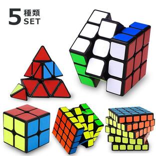 ルービックキューブ 5種セット 2×2 3×3 4×4 5×5 ピラミンクス 三角 競技用 スピードキューブ 競技 ゲーム パズル 脳トレ おもちゃ 子供 プロ向け 達人向けの画像