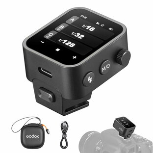 Godox X3-C ワイヤレスフラッシュトリガー OLEDタッチスクリーン 充電式電池 USB-C充電 クイックフィットホットシュー Godox 2.4G X ワイヤレスシステム内蔵 1/8000s HSS TTL TCM 機能 技適マーク付き キヤノンEOSカメラ用の画像