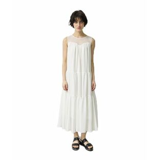 [グレースコンチネンタル] ドレス ｼｱｰﾄﾞﾚｰﾌﾟﾏｷｼ レディース 01 ホワイトの画像
