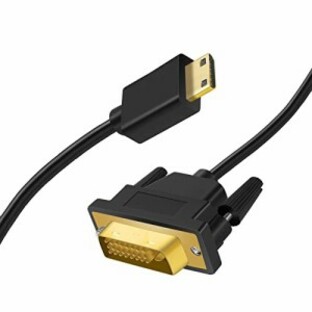 Twozoh Mini HDMI to DVI ケーブル 1M、HDMI ミニ から 24+1ピン DVI ケーブル サポート 1080p 72の画像