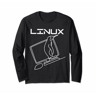 Linux Tux ペンギンコンピュータ 長袖Tシャツの画像
