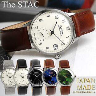 ザ・スタック The STAC 日本製 国産 腕時計 ウォッチ 革ベルト レザー クラシック メンズ レディース ギフト 36mmの画像