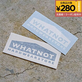 ワットノット WHATNOT HARDWEAR STORE ORIGINAL CUTTING STICKER カッティングステッカー ステッカー シール オリジナルステッカー 車 屋外対応 耐水 ロゴ ワットノットロゴ CS-01-WH 4962308972259 CS-01-BK 4962308972266の画像