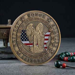 米軍記念コイン ペイントアンティークコインリスペクト名誉勲章記念 コインホームデコレーションコレクション|非通貨コイン|の画像
