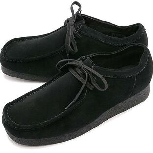 クラークス Clarks メンズ スニーカー ワラビーエヴォ ウォータープルーフ 26172817 26177833 WallabeeEVO WP 靴 モカシン 防水 Black-Sdeの画像