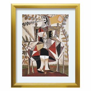 絵画 パブロ ピカソ Femme au Jardin,1938(S) 額入り 抽象画 インテリア アート リビング 玄関 寝室 飾る Mサイズ おしゃれ 壁掛け 絵の画像