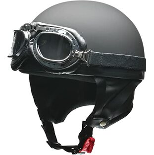 リード工業(LEAD) バイクヘルメット ハーフ CR-750 ビンテージ マットブラック フリー 57~60cm未満の画像