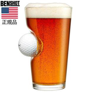 ＼只今【ポイント３倍】／ゴルフ ビアグラス BENSHOT（ベンショット）GOLF Beer glass 16oz 454ml パイント グラス 米国製 ハンドメイド 送料無料の画像