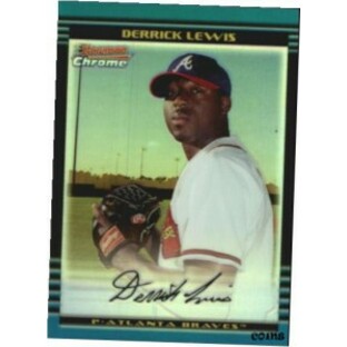 【品質保証書付】 トレーディングカード 2002 (BRAVES) Bowman Chrome Refractors #185 Derrick Lewis /500の画像