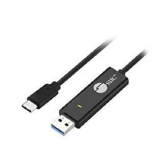 SIIG USB 3.0 データ KM スイッチ コンソール ケーブル - USB A - USB C USB 3.0 データ転送ケーブル MacとWindows用 5Gps 転送レート (JU-CSL211-S1)の画像