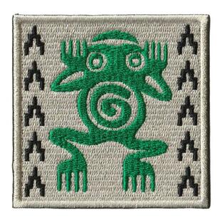 式神屋 フォークロア刺繍パッチ アステカカエル SGY1の画像