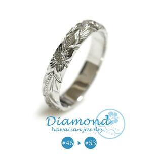 1粒 ダイヤモンド リング レディース ハワイアン ジュエリー 指輪 ペンダントトップ ネックレス お守り ハイビスカス ハワイ スターリング シルバー SV925の画像