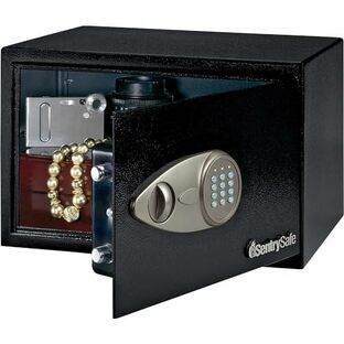 SENTRY (セントリー) 金庫 家庭用 小型 収納ボックス 鍵付き 15L B5 テンキー 床壁 固定可能 ブラック X055の画像