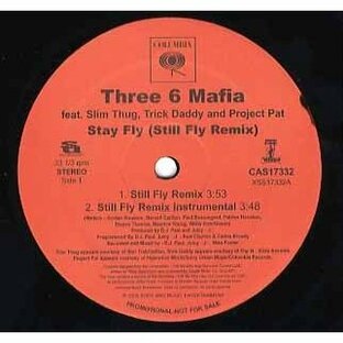 【レコード】Three 6 Mafia ft Slim Thug, Trick Daddy, Project Pat - STAY FLY-STILL FLY REMIX 12" US 2005年リリースの画像