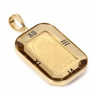純金 K24 インゴット 1g マリア ペンダントトップ アトラス 時計文字 ゴールド デザイン枠 新品 送料無料 メンズ レディース プレゼントの画像