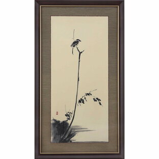 宮本武蔵 枯木鳴鵙図 複製絵画 額装 美術品 レプリカの画像
