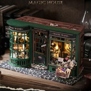 ドールハウス 手作りキットセットミニチュア Magic house 魔法の杖店 英語説明書ｔ-FREAKの画像